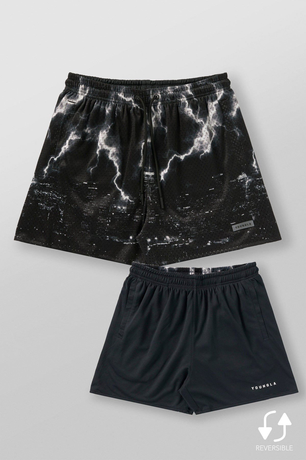 1111 - Skulls & Roses Reversible Shorts