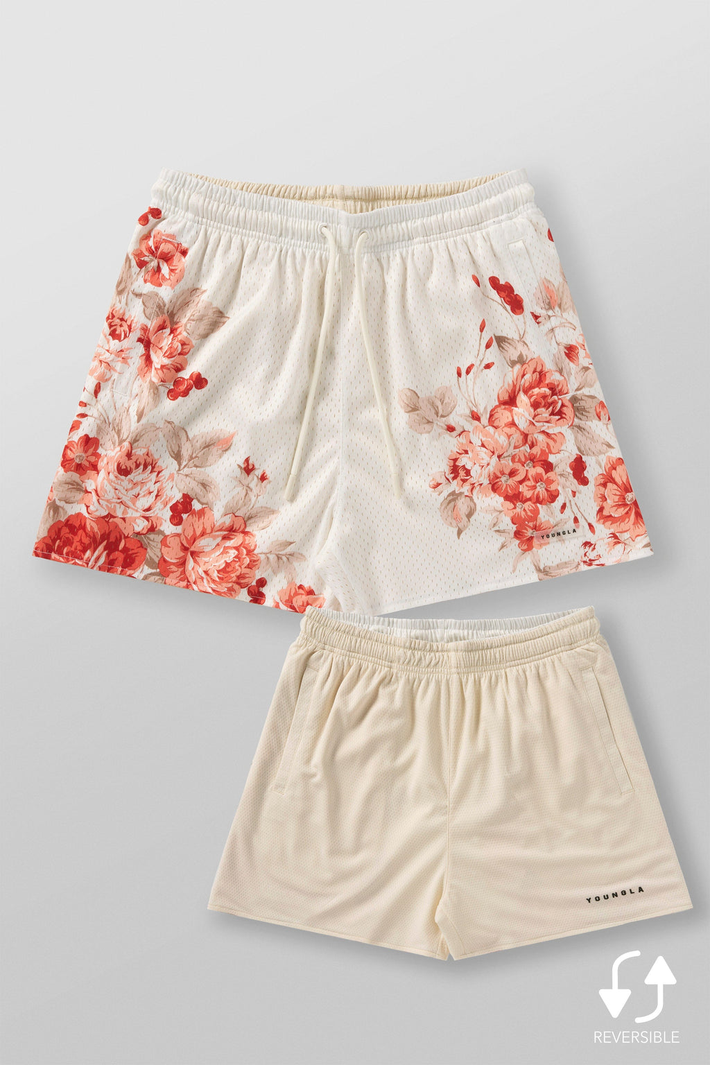 1111 - Skulls & Roses Reversible Shorts